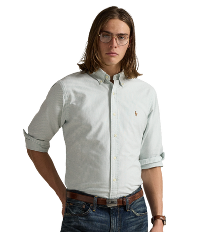 POL953704008-Polo Ralph Lauren - Classic Fit Oxford Shirt - Lovat White