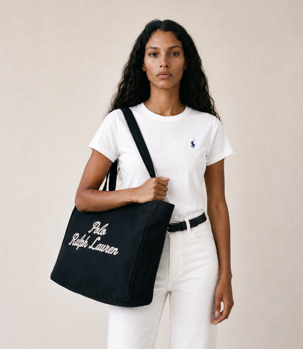 POL962436001-Polo Ralph Lauren - East West Large Tote - Black
