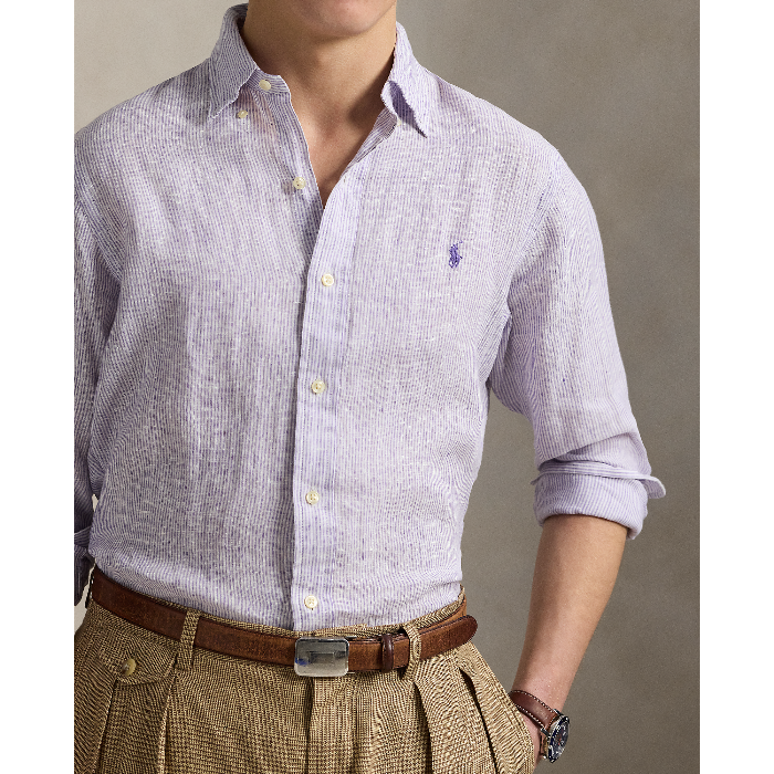 POL968973006-Polo Ralph Lauren - Classic Fit Oxford Shirt - Lavender white