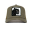 Animal Trucker Cap - Panther - Olive Green
