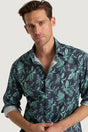 M.J. Bale - Paseo Printed Shirt - Vintage Green Navy