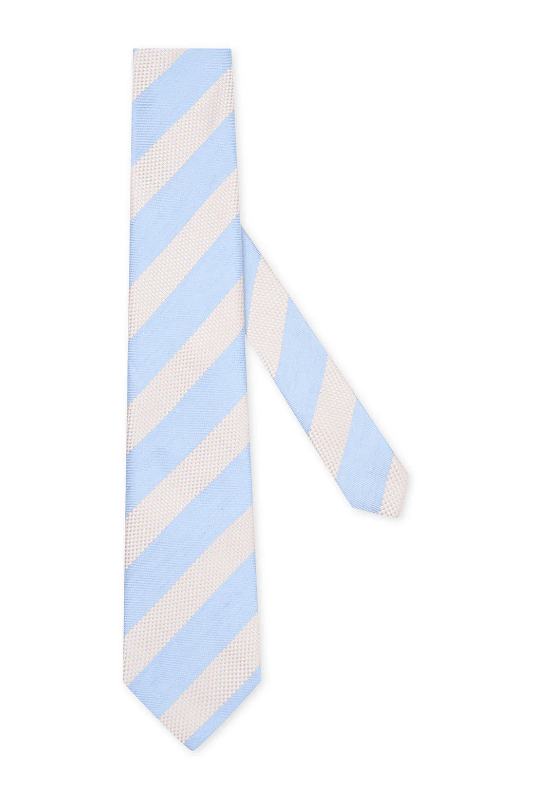M.J. Bale - Pembroke Tie - Striped - Ivory/Blue