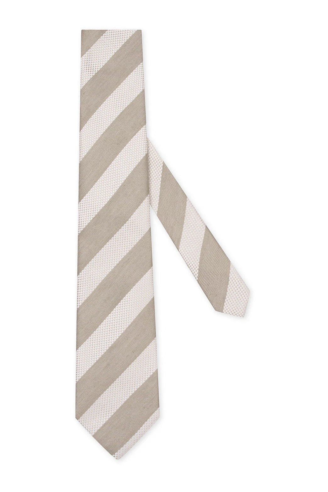 M.J. Bale - Pembroke Tie - Striped - Ivory/Latte