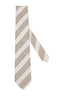 M.J. Bale - Pembroke Tie - Striped - Ivory/Latte