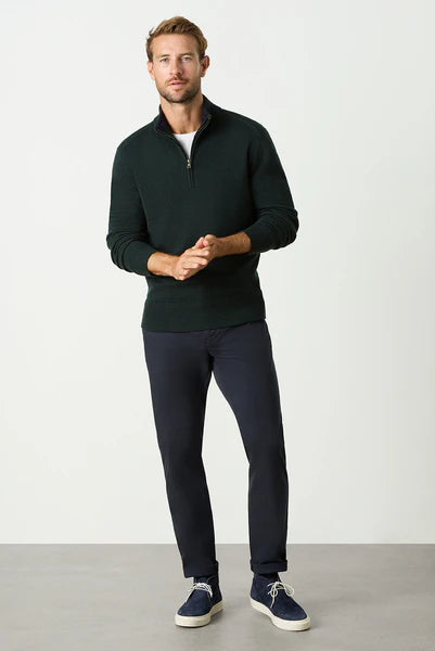 M.J. Bale - Perry Half Zip Jumper - Racing Green