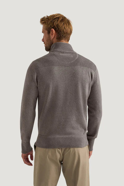 M.J Bale - Perry Half Zip Jumper - Latte Melange 