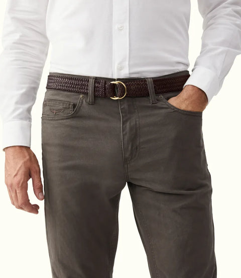 R.M.Williams - Hand Plaited 'O' Ring Belt - Brown