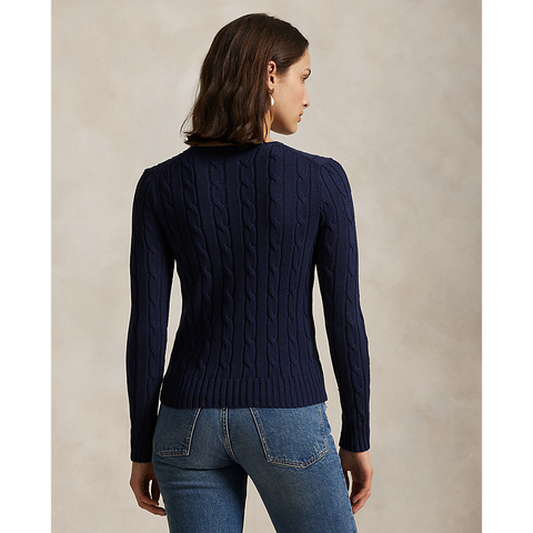Polo Ralph Lauren -  Cable Knit Cotton Crewneck Sweater - Hunter Navy