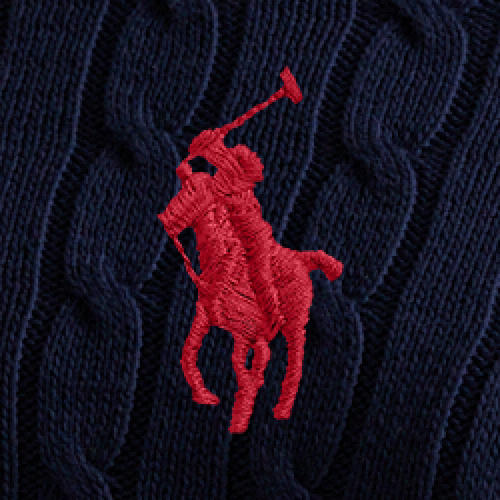 Polo Ralph Lauren -  Cable Knit Cotton Crewneck Sweater - Hunter Navy