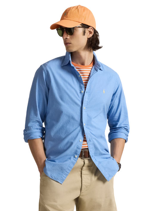 Polo Ralph Lauren - Classic Fit Garment-Dyed Oxford Shirt- Bristol Blue