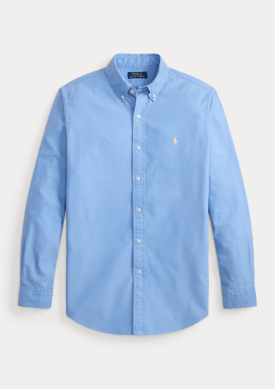 Polo Ralph Lauren - Classic Fit Garment-Dyed Oxford Shirt- Bristol Blue