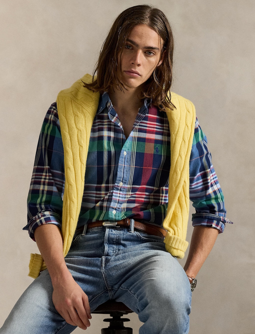 Polo Ralph Lauren - Custom Fit Plaid Oxford Shirt - Check - Blue/Red Multi