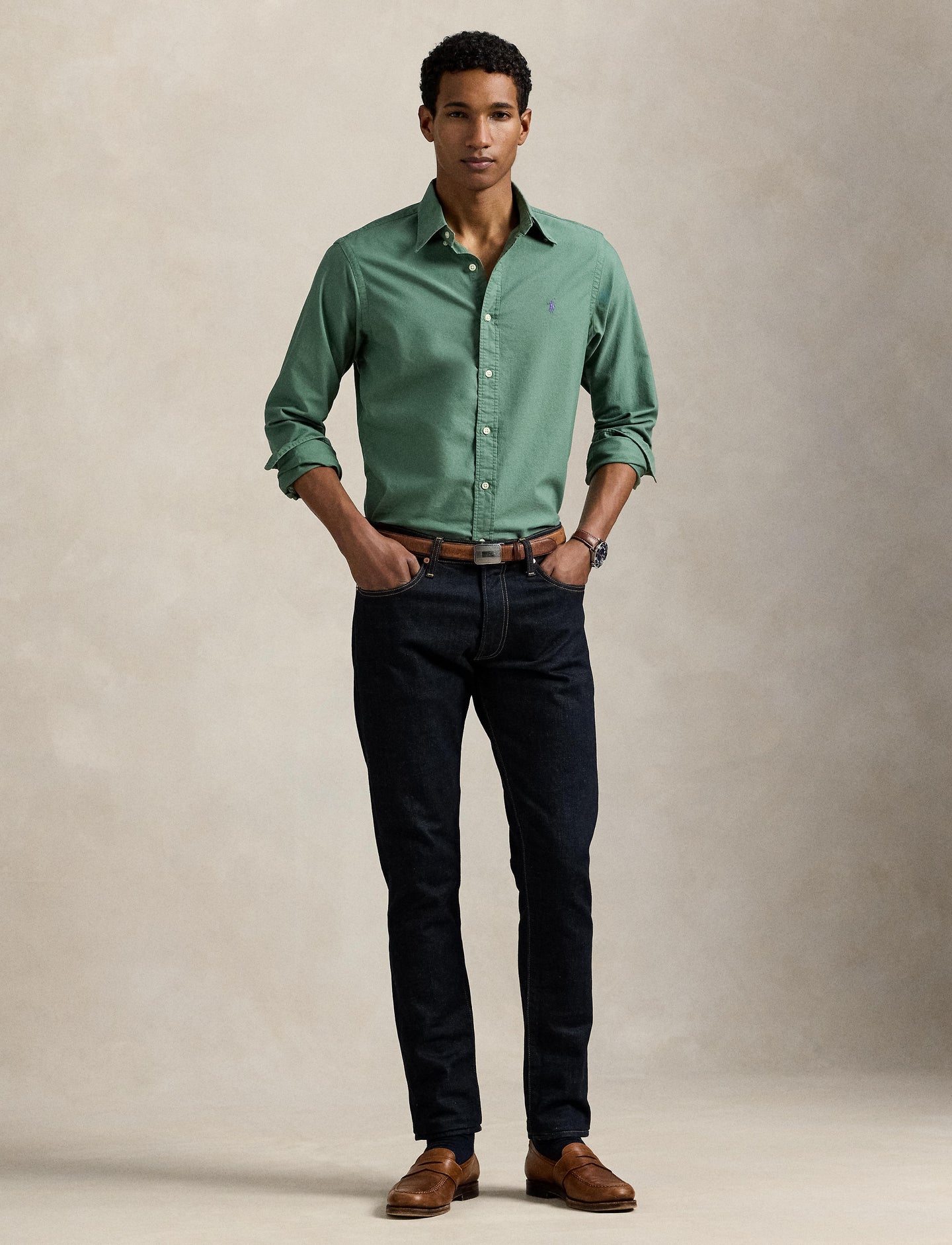 Polo Ralph Lauren - Oxford Shirt - Garment-Dyed Green/Fatigue