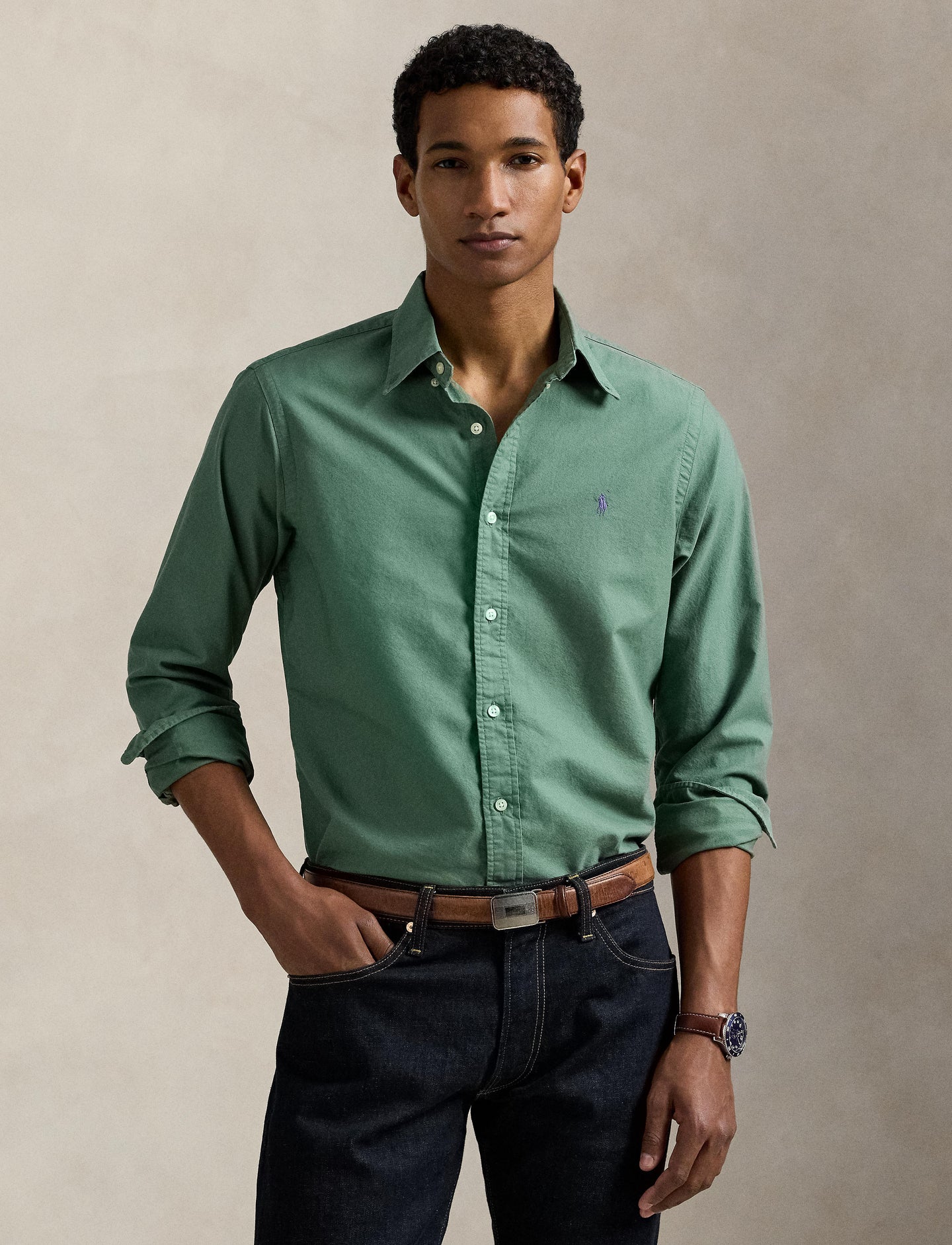 Polo Ralph Lauren - Oxford Shirt - Garment-Dyed Green/Fatigue