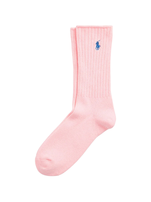 Polo Ralph Lauren - Ribbed Cotton Blend Crew Socks - Light Pink
