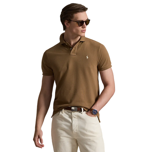 Polo Ralph Lauren - The Iconic Mesh Slim Fit Polo Shirt - Brown