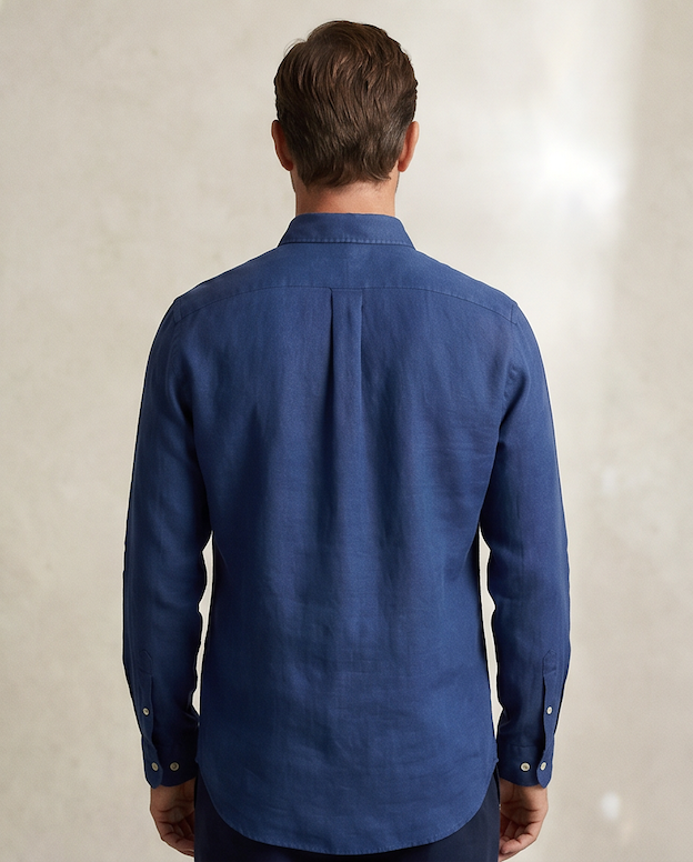 Polo Ralph Lauren - Linen Shirt - Navy with White Pony