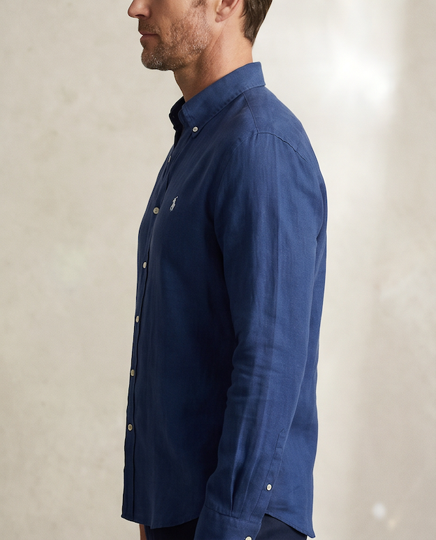 Polo Ralph Lauren - Linen Shirt - Navy with White Pony