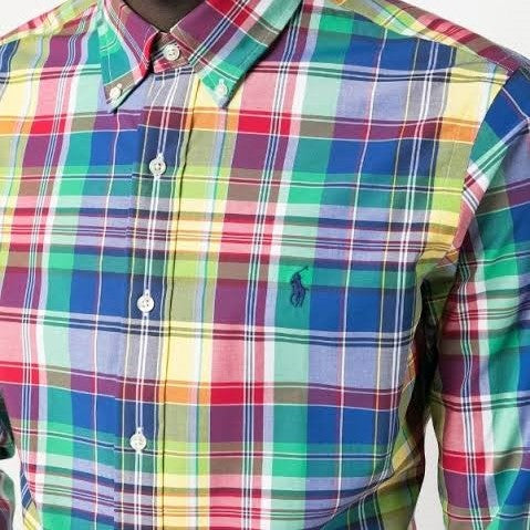 Ralph Lauren - Poplin Plaid Shirt - Royal/Navy Blue multicolour