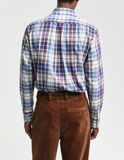 GANT - Poplin Shirt - Tartan Check - Wine Red