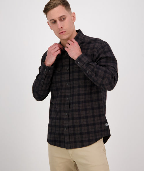 Port Road Shirt - Charcoal-Black