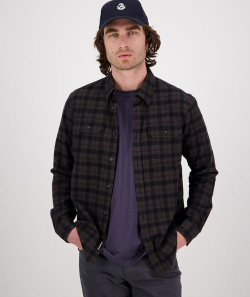 Port Road Shirt - Charcoal-Black