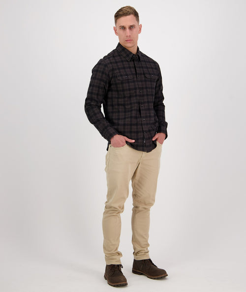Port Road Shirt - Charcoal-Black