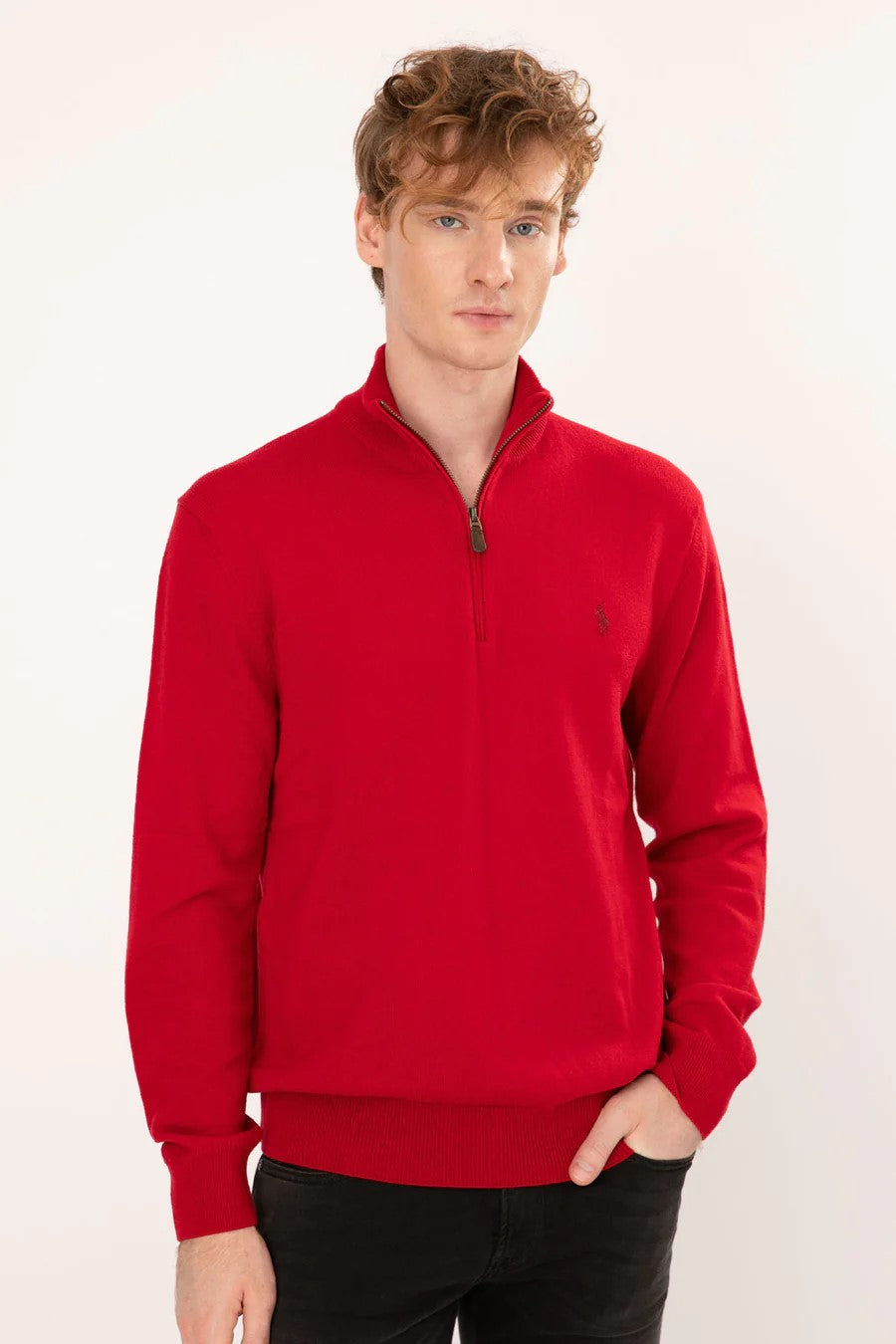 Polo Ralph Lauren - Quarter Zip Wool Sweater - Red