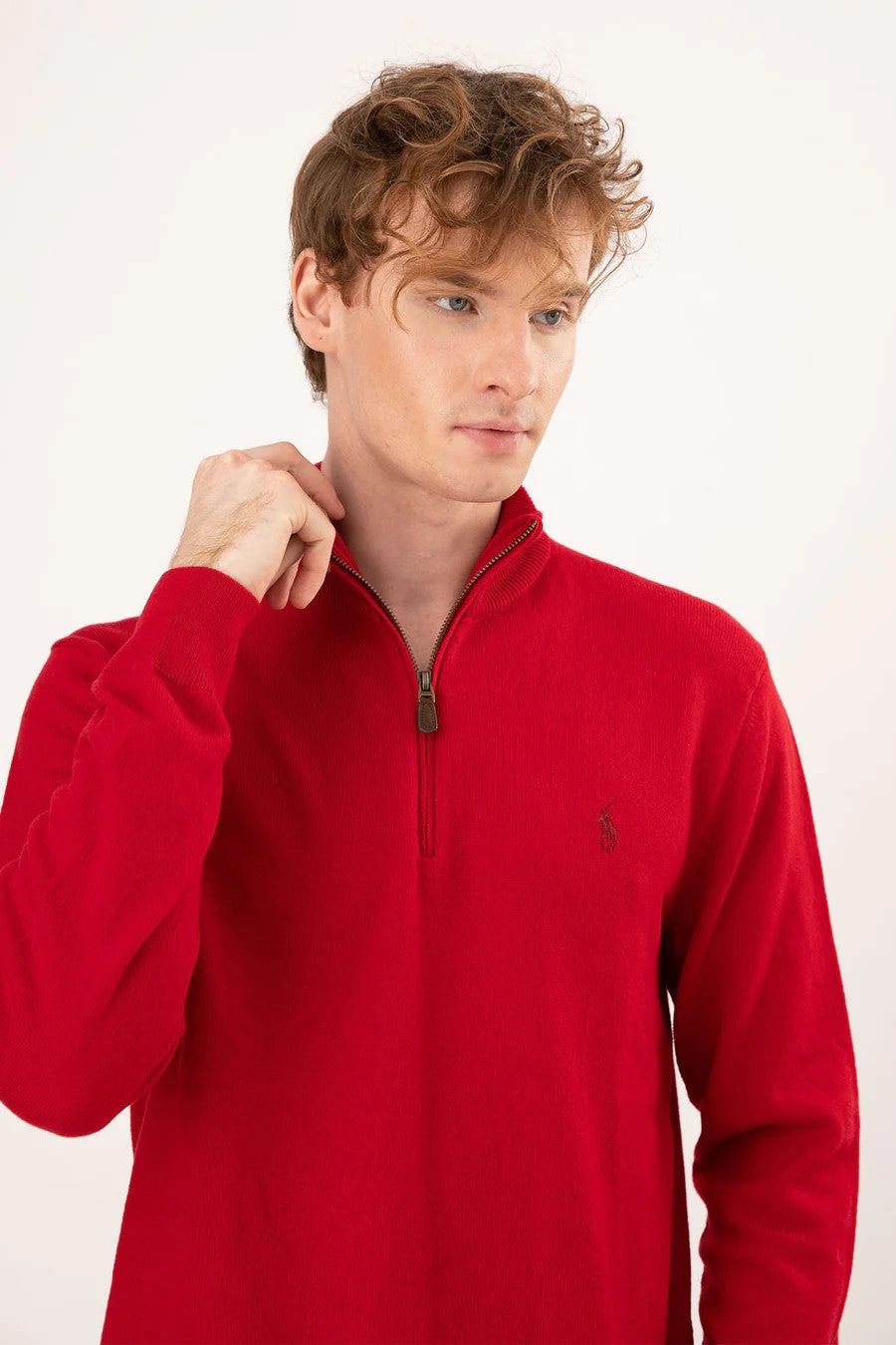Polo Ralph Lauren - Quarter Zip Wool Sweater - Red