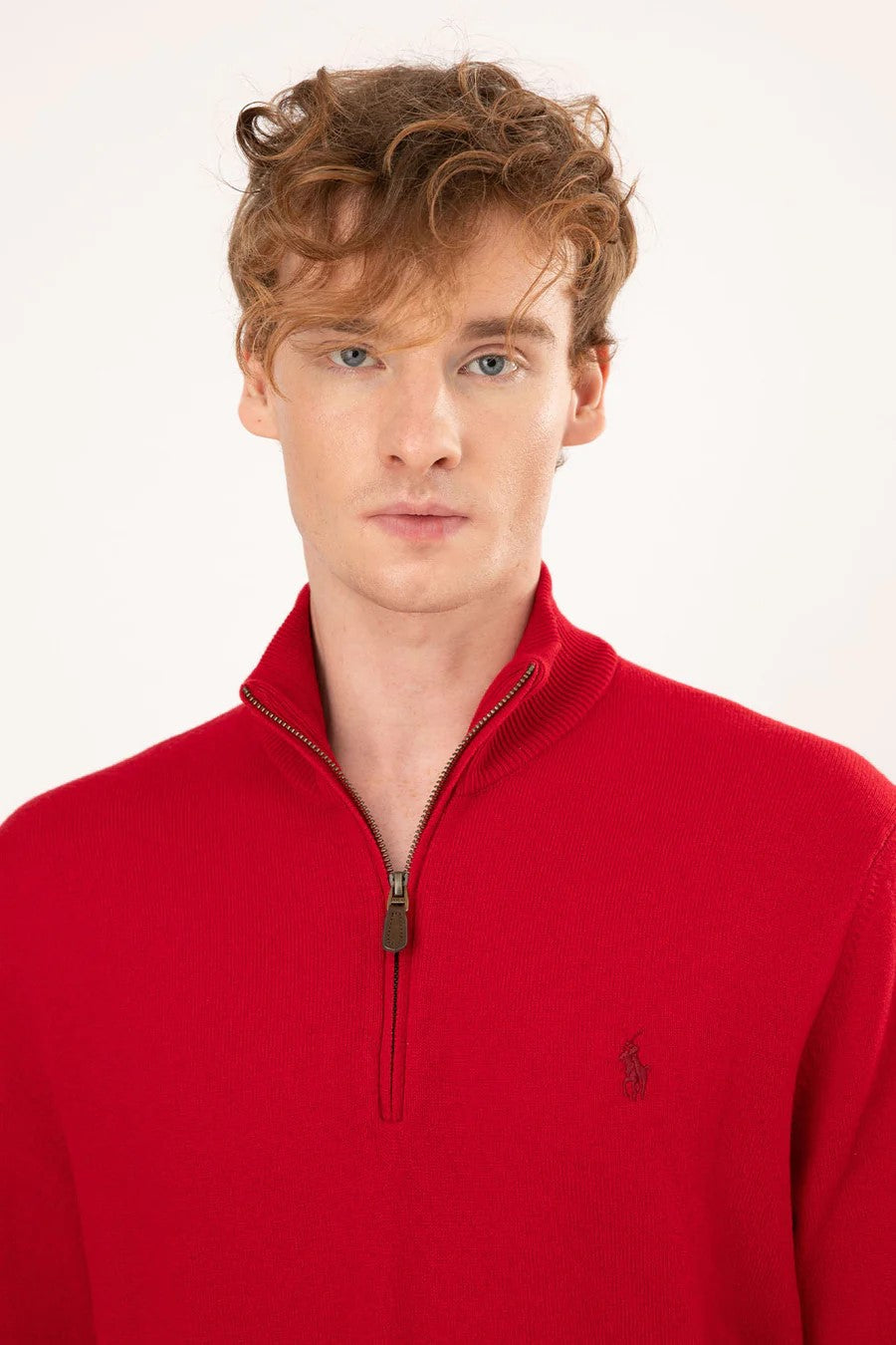 Polo Ralph Lauren - Quarter Zip Wool Sweater - Red
