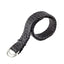 Badgery Belts - Queenslander Plaited Chrome Ring Belt - Black