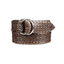 Badgery Belts - Queenslander Plaited Chrome Ring Belt - Chocolate