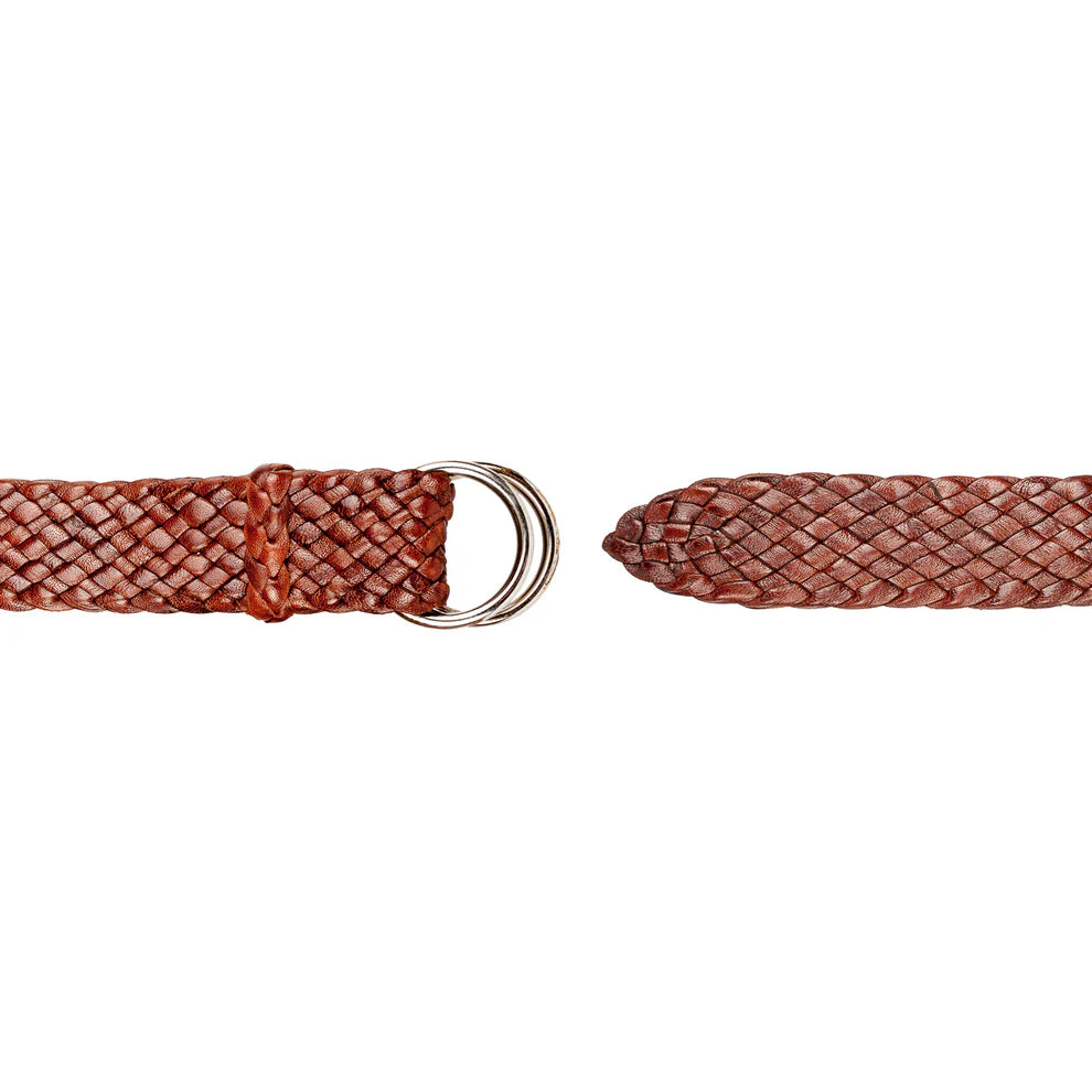 Badgery Belts - Queenslander Plaite Chrom Ring Belt - Tan