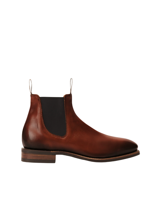 R.M.Williams - Comfort Craftsman - Burnished Leather - Raw Edge - Dark Tan - G Fit