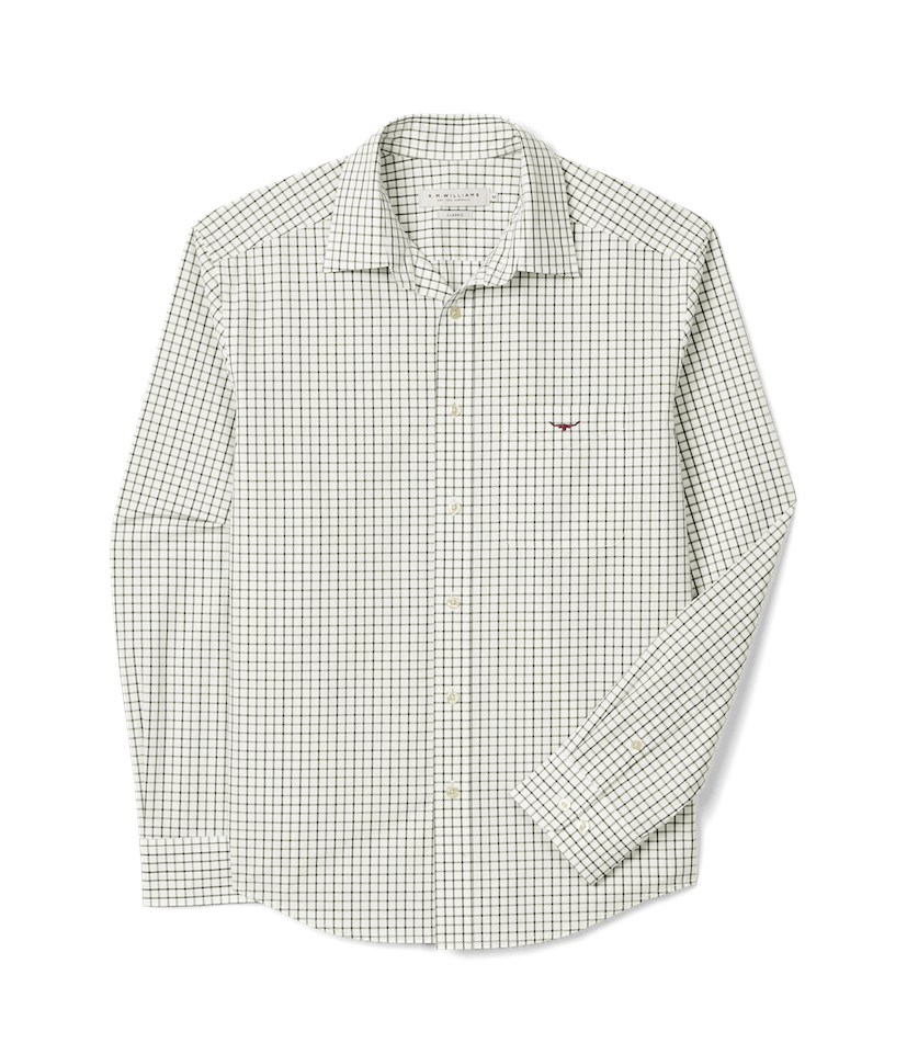 R.M.Williams - Newland Poplin Shirt - Check - Moss