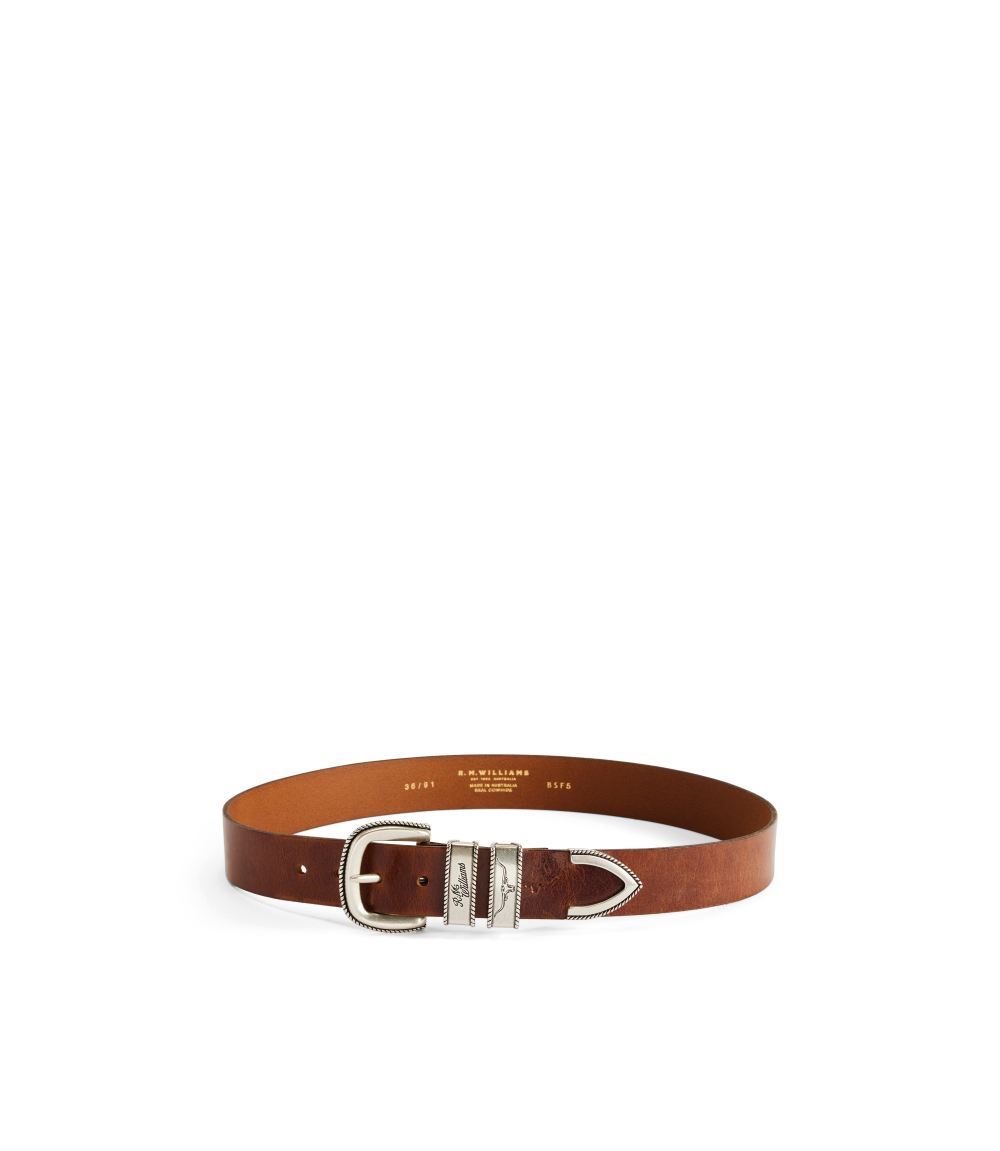R.M.Williams - Rope Drover Belt - Caramel