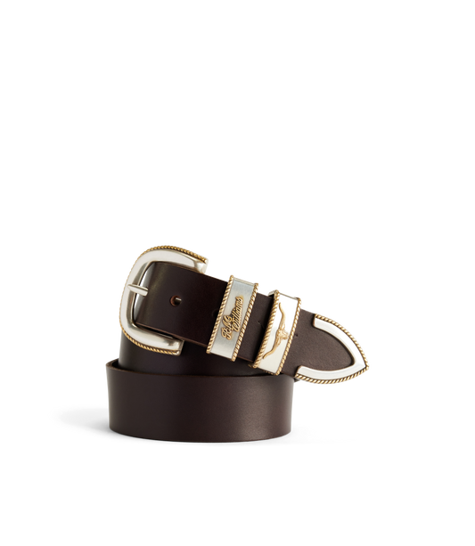 R.M.Williams - Rope Drover Belt - Chestnut