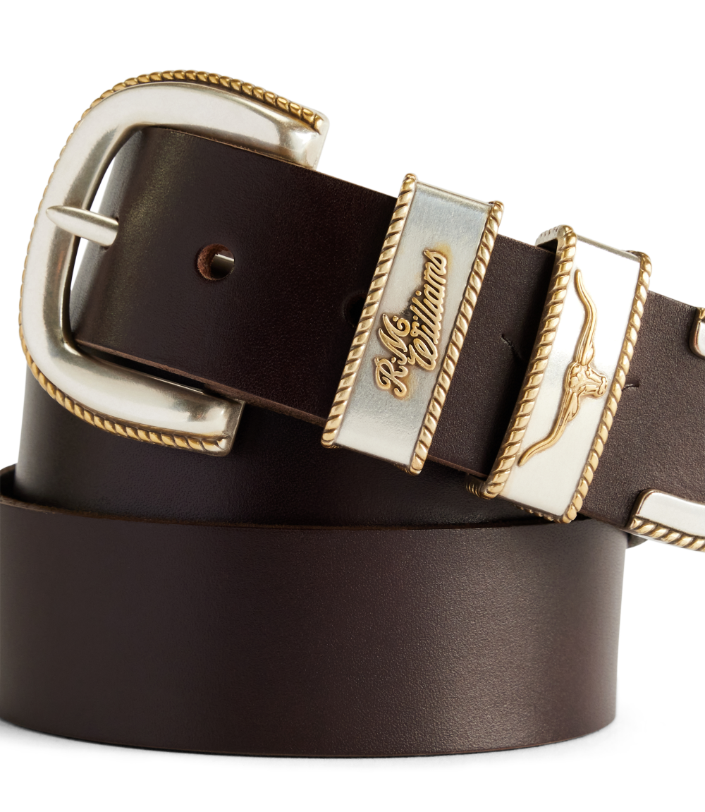 R.M.Williams - Rope Drover Belt - Chestnut