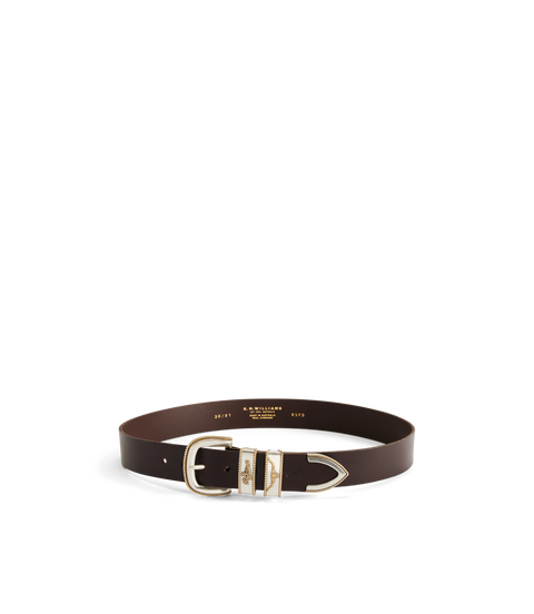 R.M.Williams - Rope Drover Belt - Chestnut