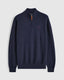 R.M.Williams - Warner Popcorn Zip Knit – Blue