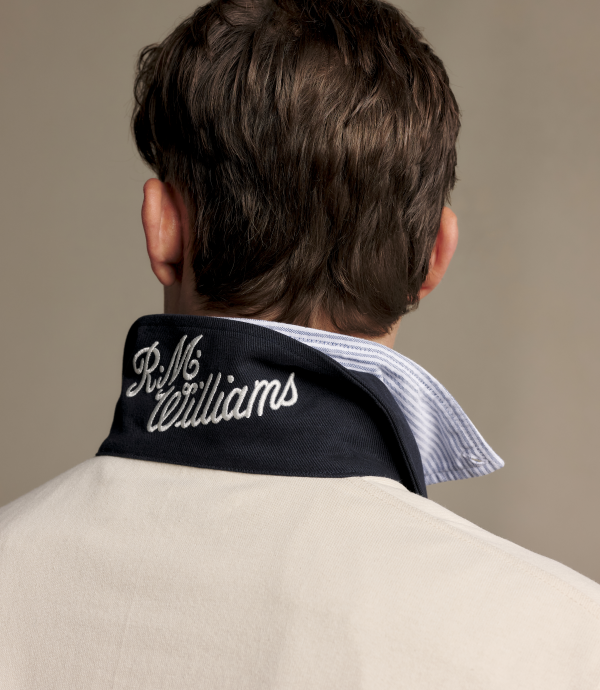 R.M.Williams - Heritage Panel Rugby Jumper - Ecru