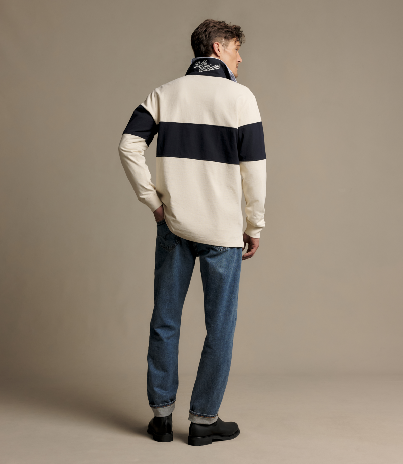 R.M.Williams - Heritage Panel Rugby Jumper - Ecru