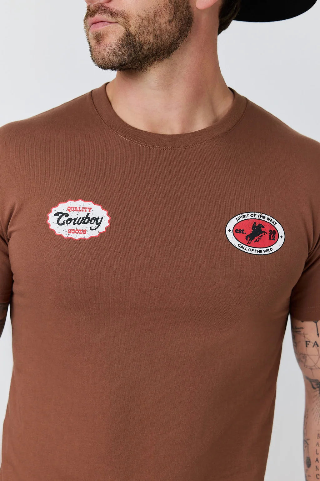 Ringers Western - Graysons Stock Fit T-Shirt - Saddle Brown