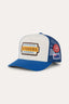 Ringers Western - Drive By Deep Fit Trucker Cap - Blue Cream