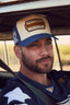 Ringers Western - Drive By Deep Fit Trucker Cap - Blue Cream