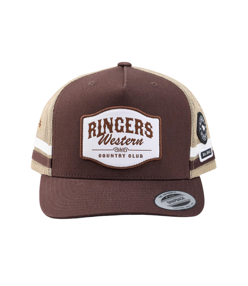 Ringers Western - Country Club Deep Fit Trucker Cap - Saddle Brown