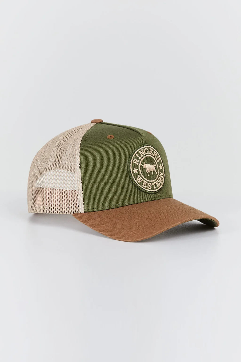 Ringers Western - Signature Bull Trucker Cap - Olive