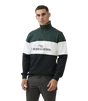 Rodd & Gunn - Foresters Peak Quarter Zip Rugby Sweatshirt - Forest, White & Black