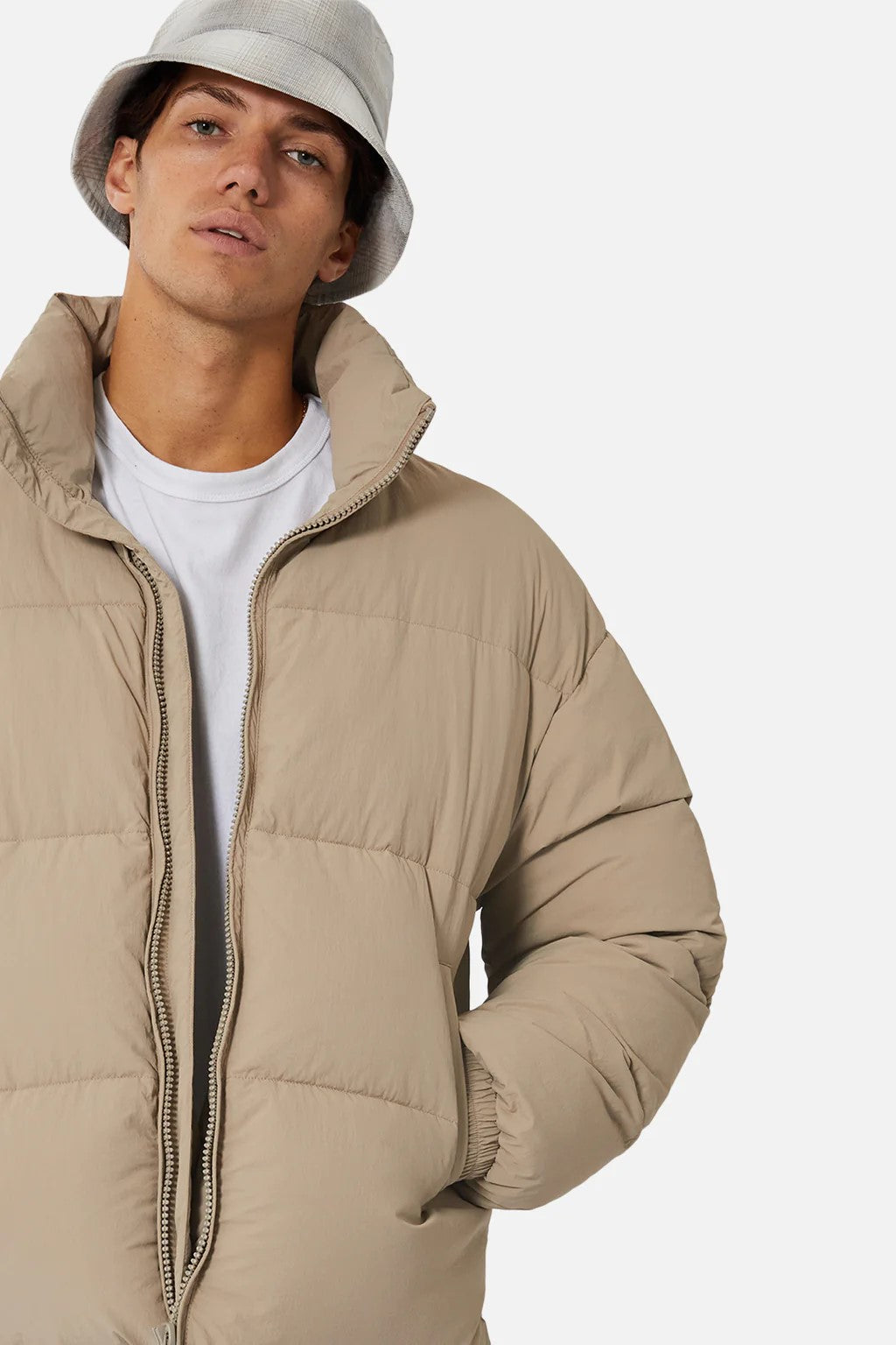 Industrie - The Regent Puffer Jacket - Latte