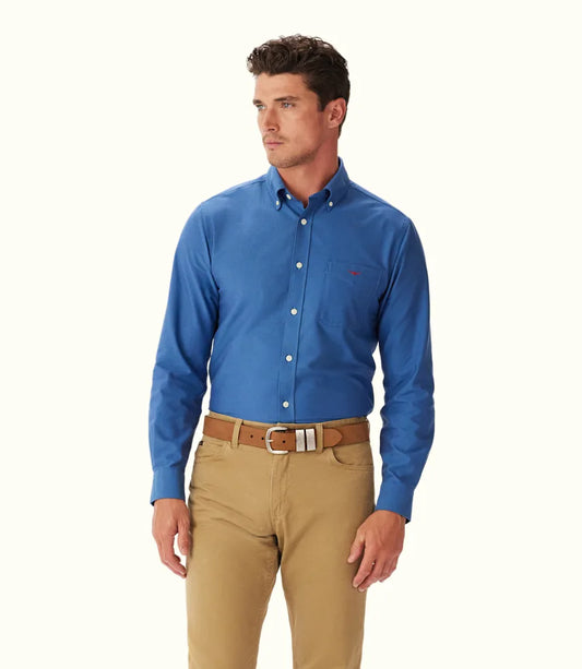 R.M.Williams - Regular Oxford Shirt - Bright Blue